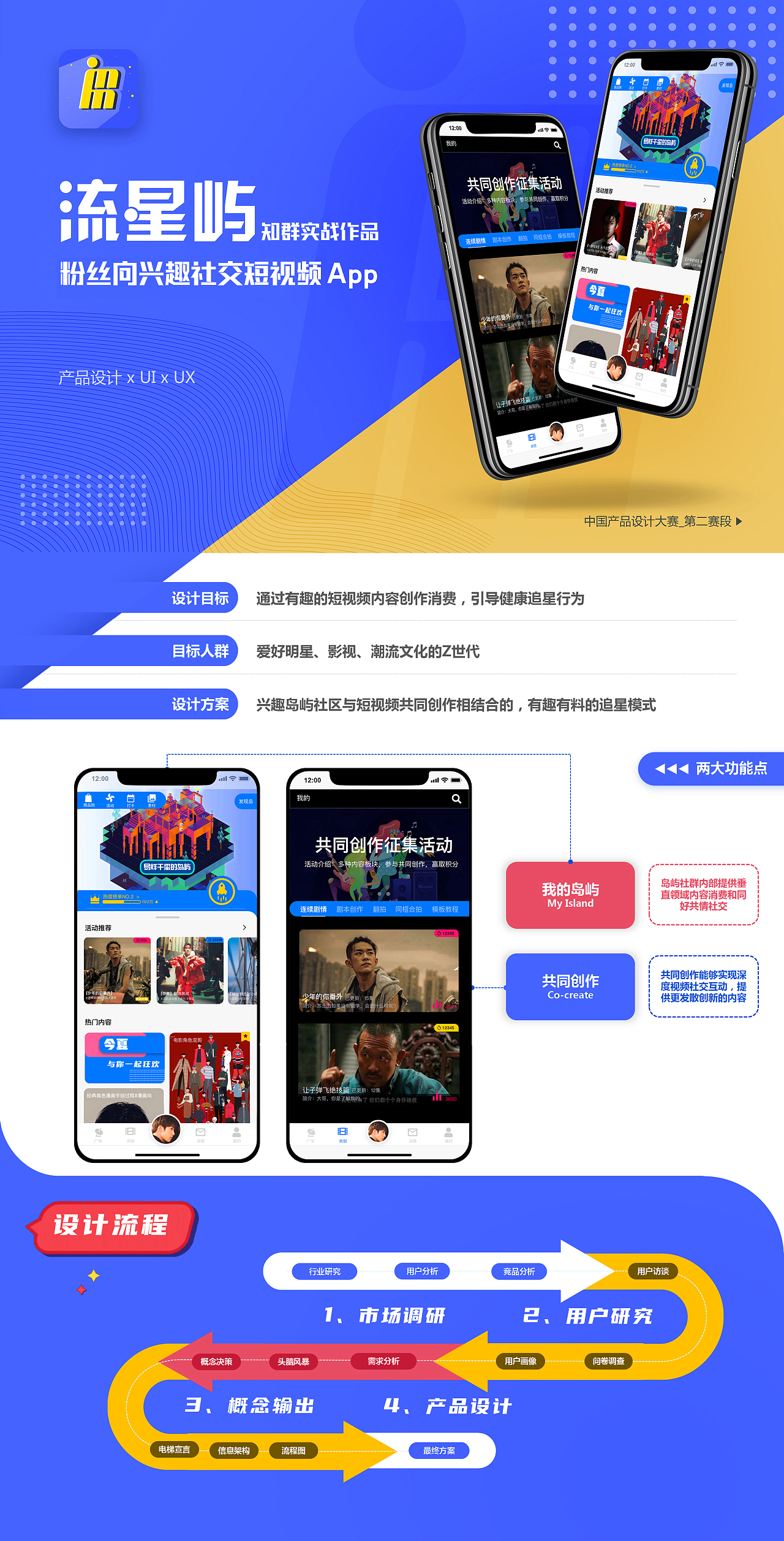 粉丝向兴趣社交短视频APP-流星屿（图ZMjIzODU5NDcy） - APP界面 - 站酷设计师风陵渡在北边原创素材 - 站酷ZCOOL