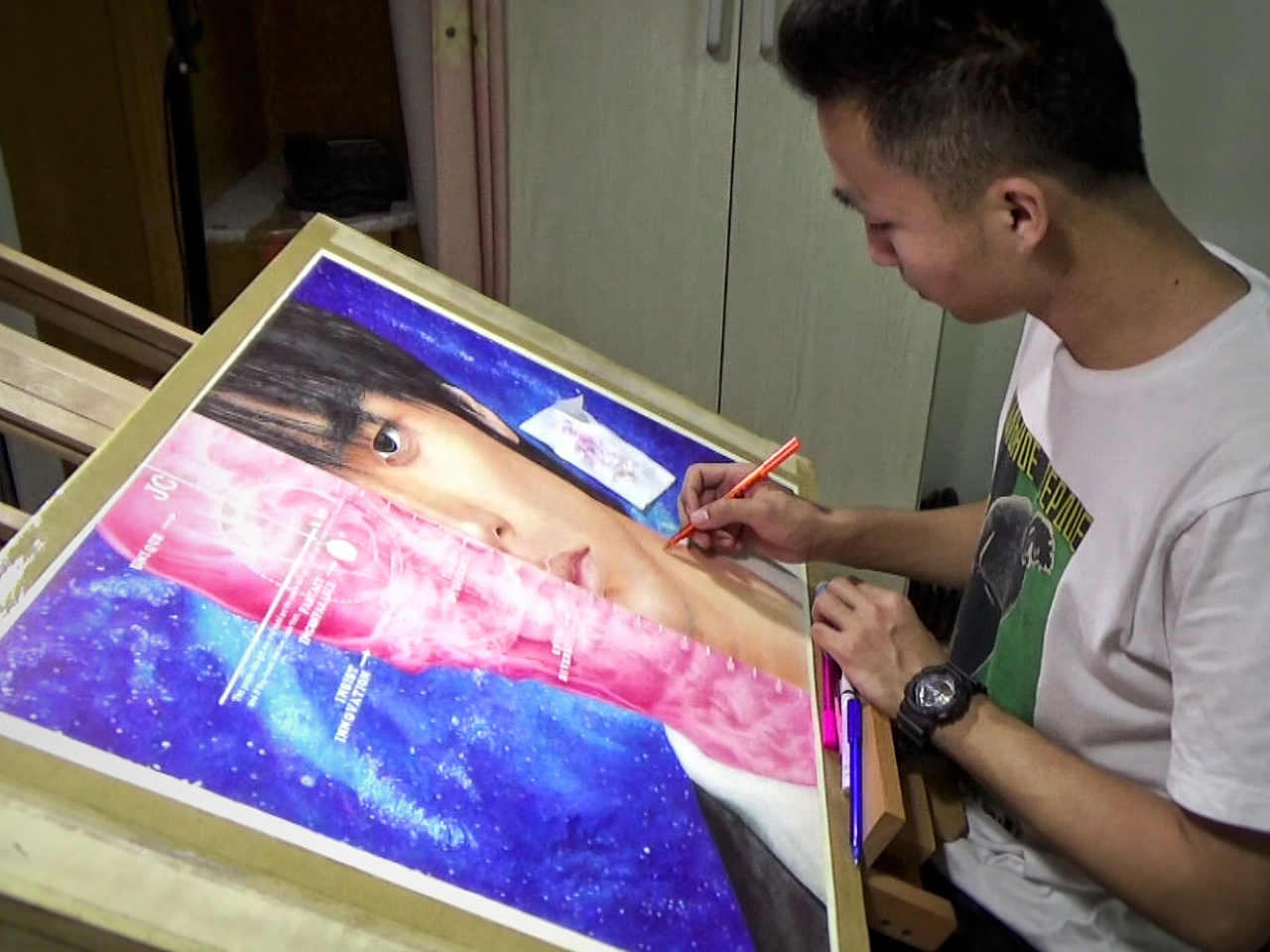 【小众不小】圆珠笔画蓝调的执着