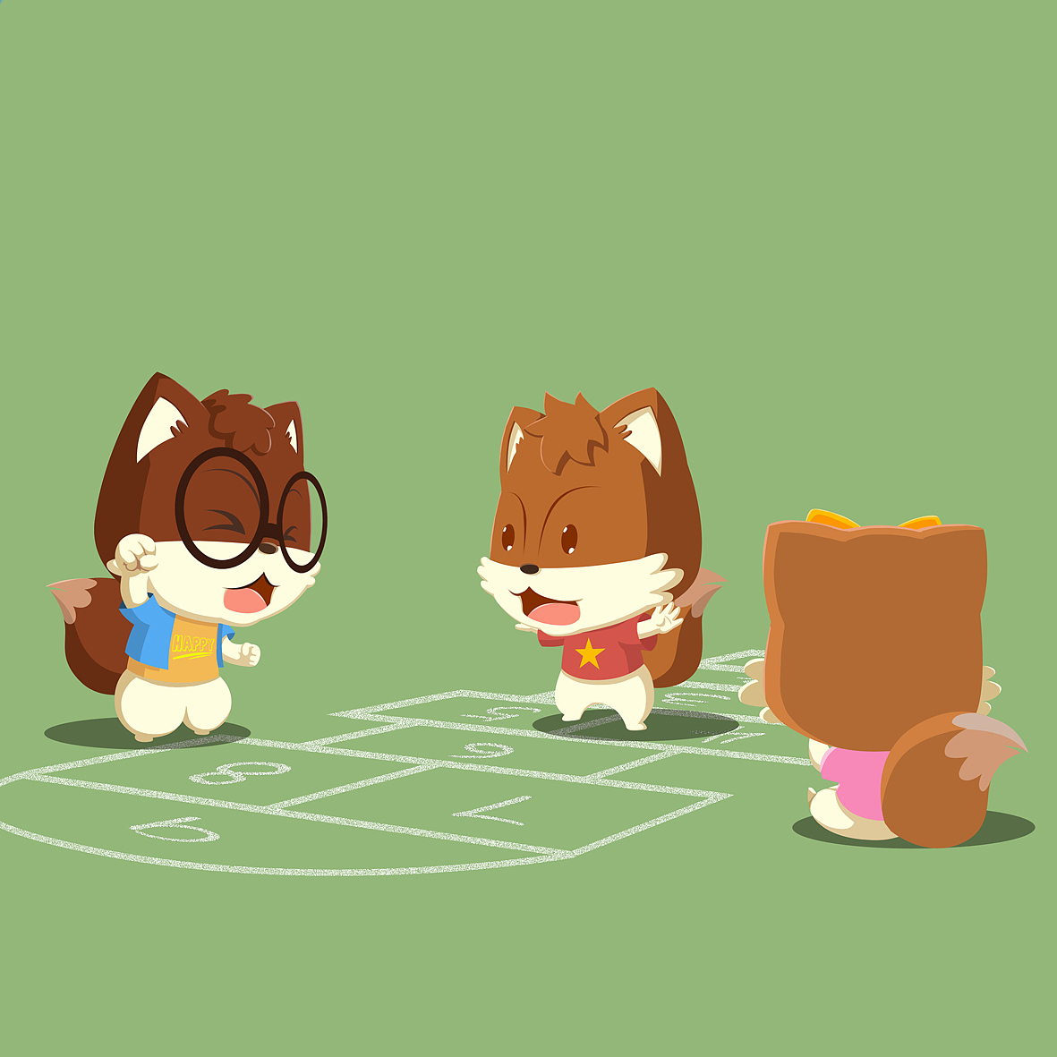 【三只松鼠】校园 生活 追忆 儿时（图ZMzYwNTAyOTI=） - 商业插画 - 站酷设计师松鼠IP内容中心原创素材 - 站酷ZCOOL