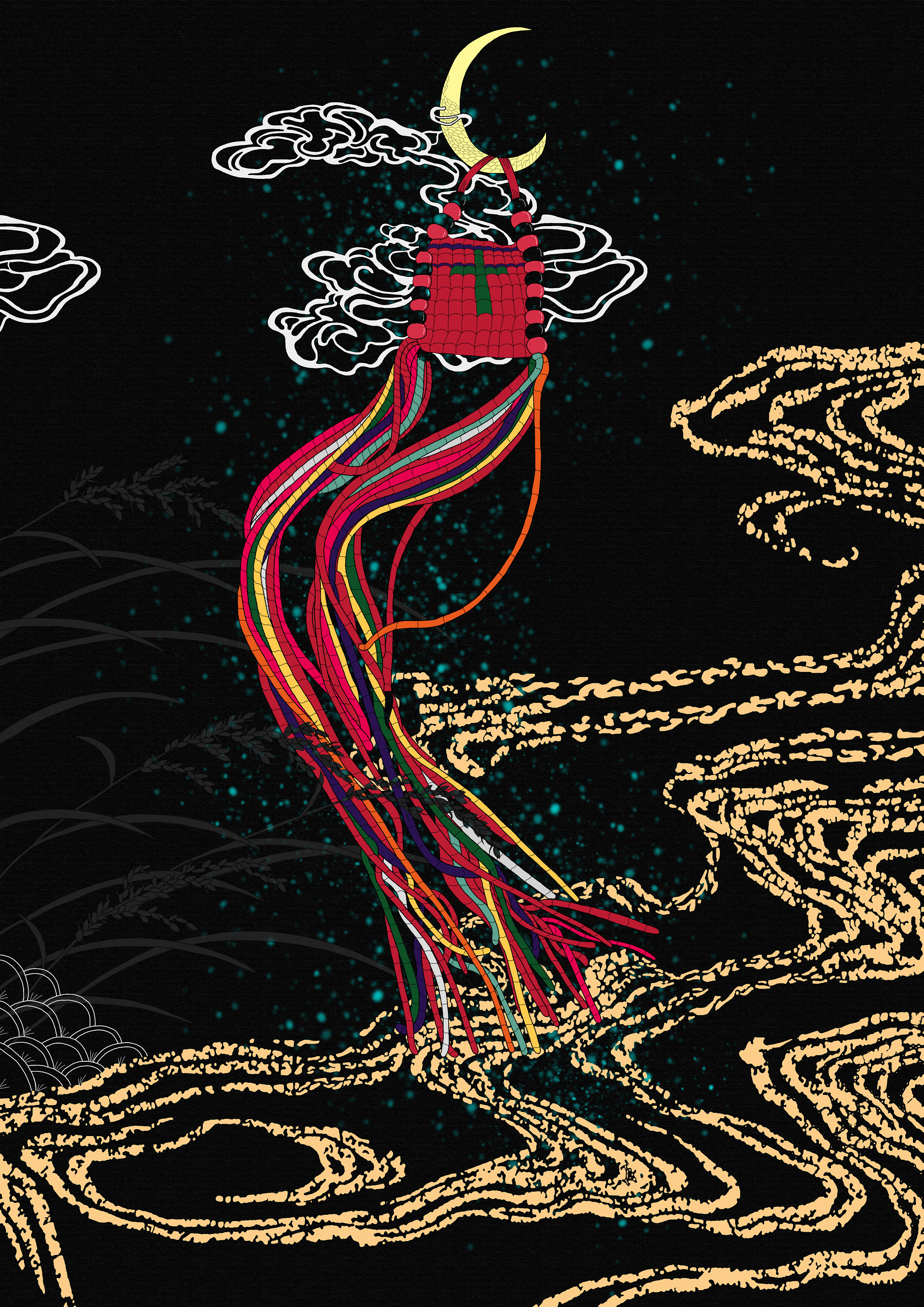 哈尼族系列插画