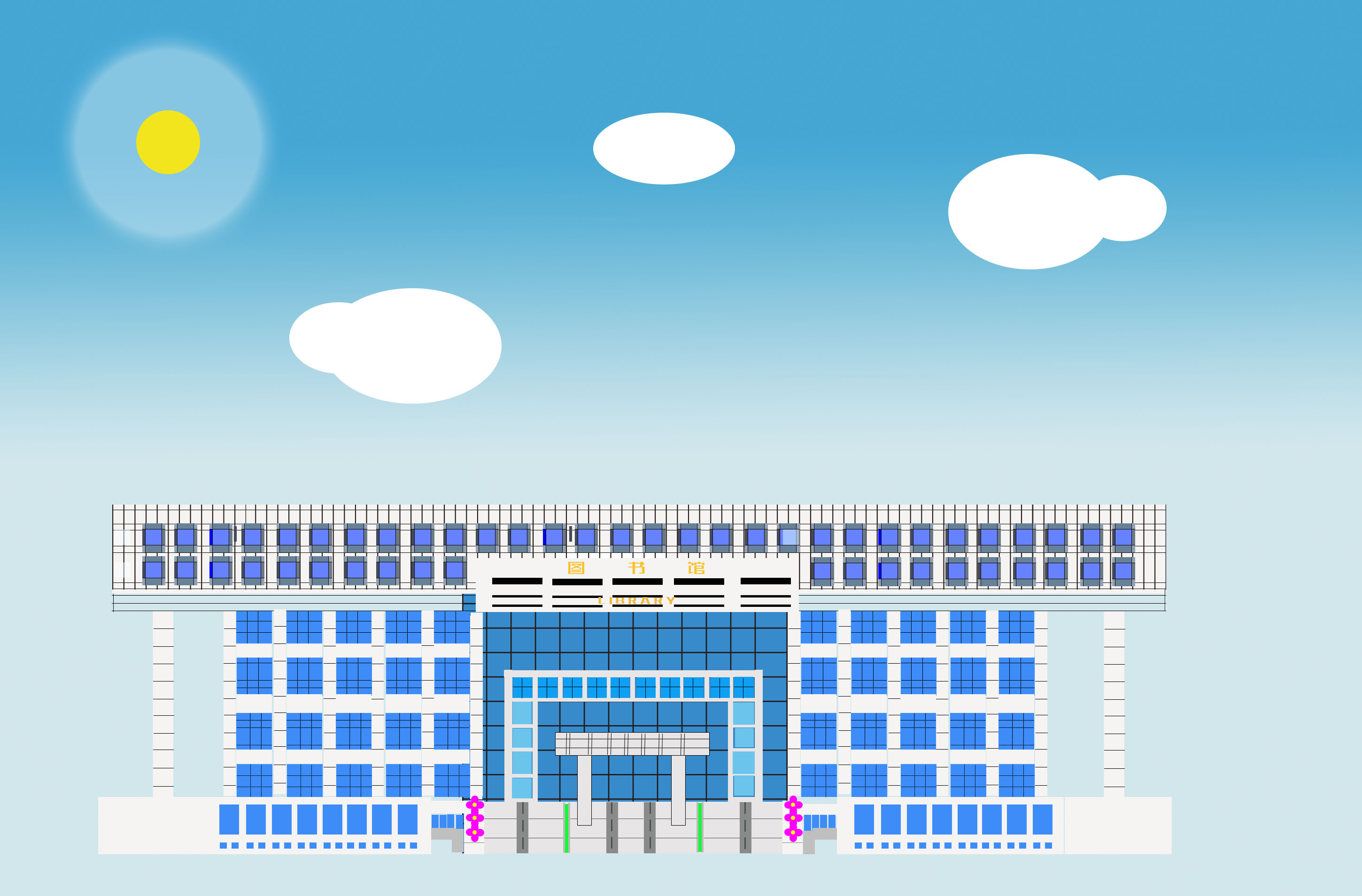 大学图书馆|插画|插画习作|神仙在寻仙 - 原创作品 - 站酷 (zcool)