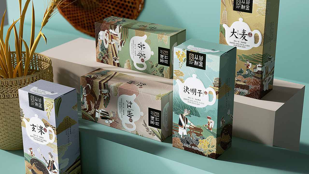 从谷制金产品形象设计(图ZMjAxOTIyMDk2) - 包装 - 站酷设计师AOCHDA奥创原创素材 - 站酷ZCOOL