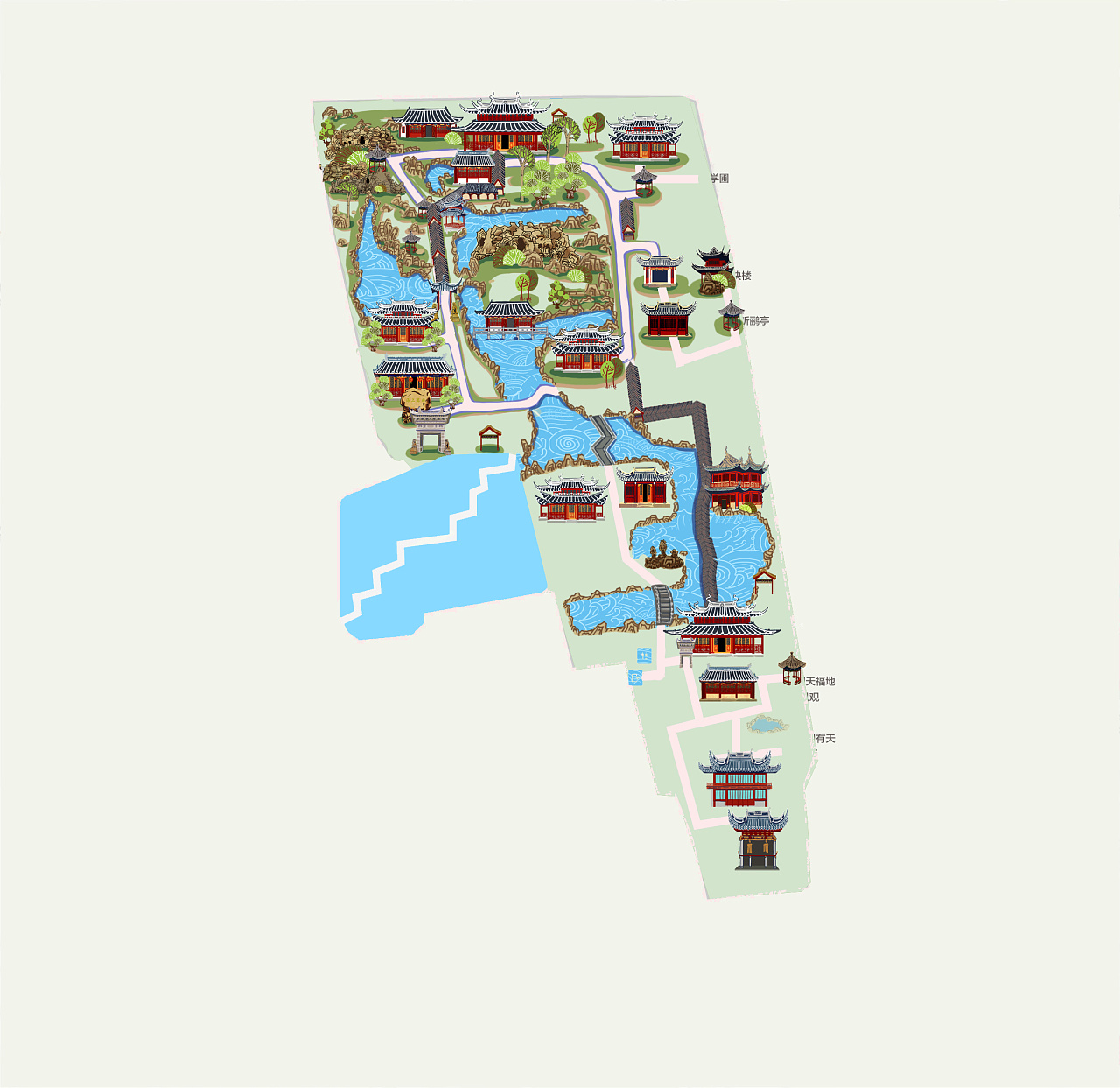 上海豫园平面图图片
