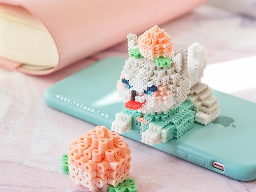 MARD拼豆原创-寿桃哈士奇