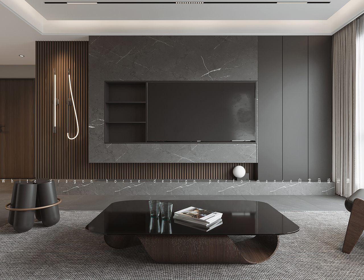 现代黑白灰||CR写实（图ZMjgxNDYyMDg0） - 家装设计 - 站酷设计师bingkele原创素材 - 站酷ZCOOL