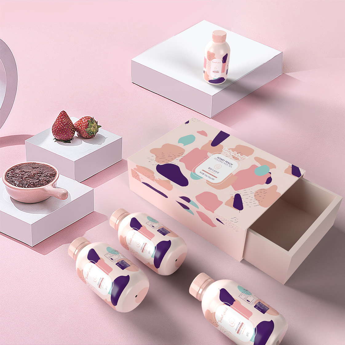 包装设计 | 蜜桃乌龙奶茶|平面|包装|彬妹_原创作品-站酷zcool