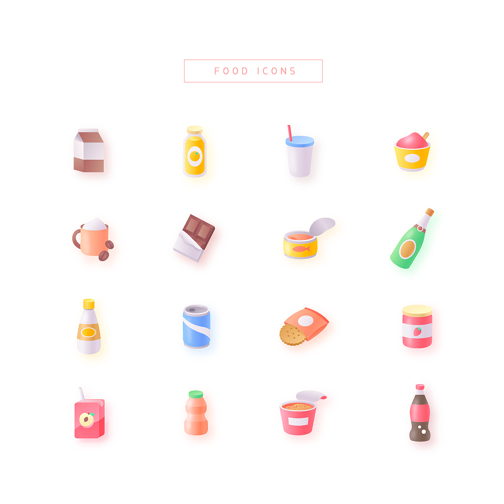 餐饮小图标（图ZMjkxNDU2MTg4） - 图标 - 站酷设计师一朵草莓呀原创素材 - 站酷ZCOOL