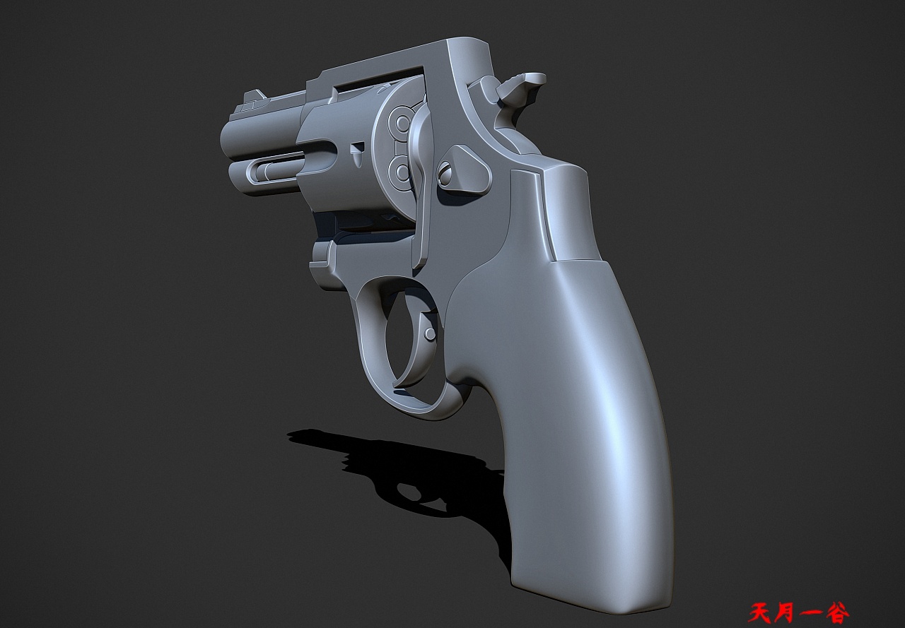 左轮手枪三维建模