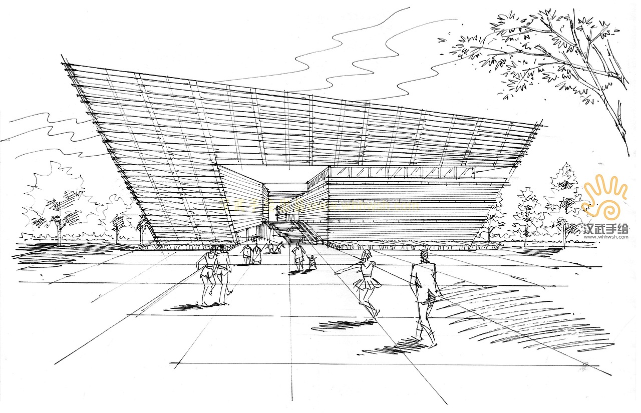 双十一建筑手绘作品（图ZMzc3NjcxMDA=） - 建筑设计 - 站酷设计师汉武手绘原创素材 - 站酷ZCOOL