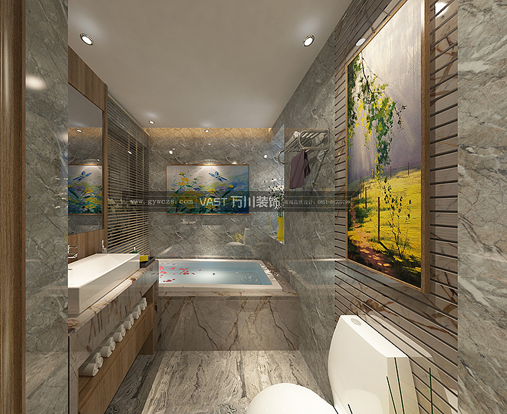 贵阳未来方舟洋房现代简约装修设计案例效果图