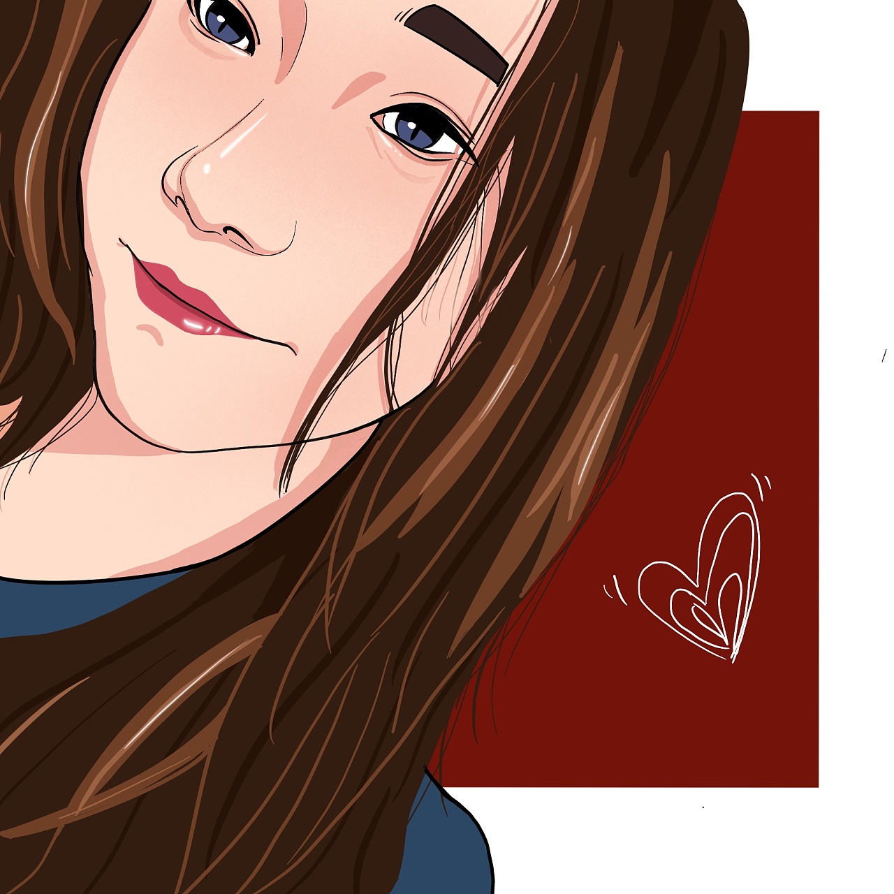 头像自拍绘画|动漫|单幅漫画|小白设计工作室 - 原创作品 - 站酷