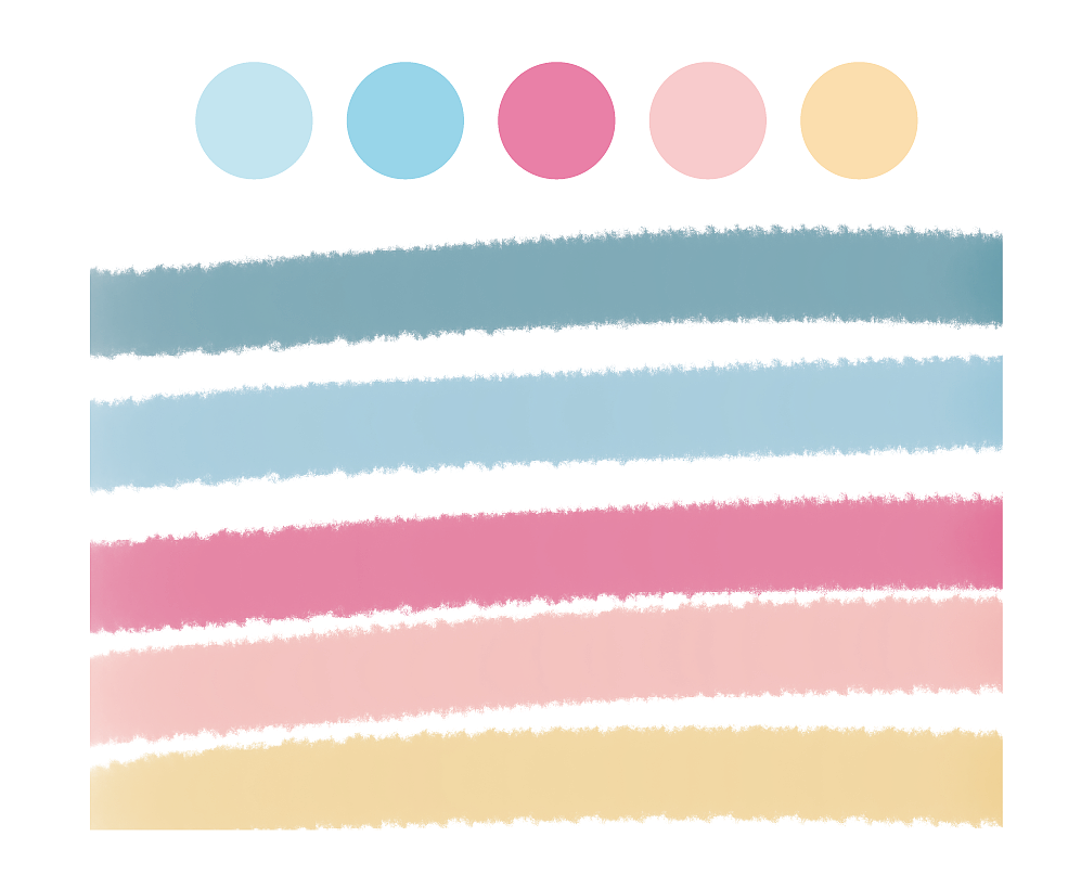 马卡龙色配色方案活泼明朗