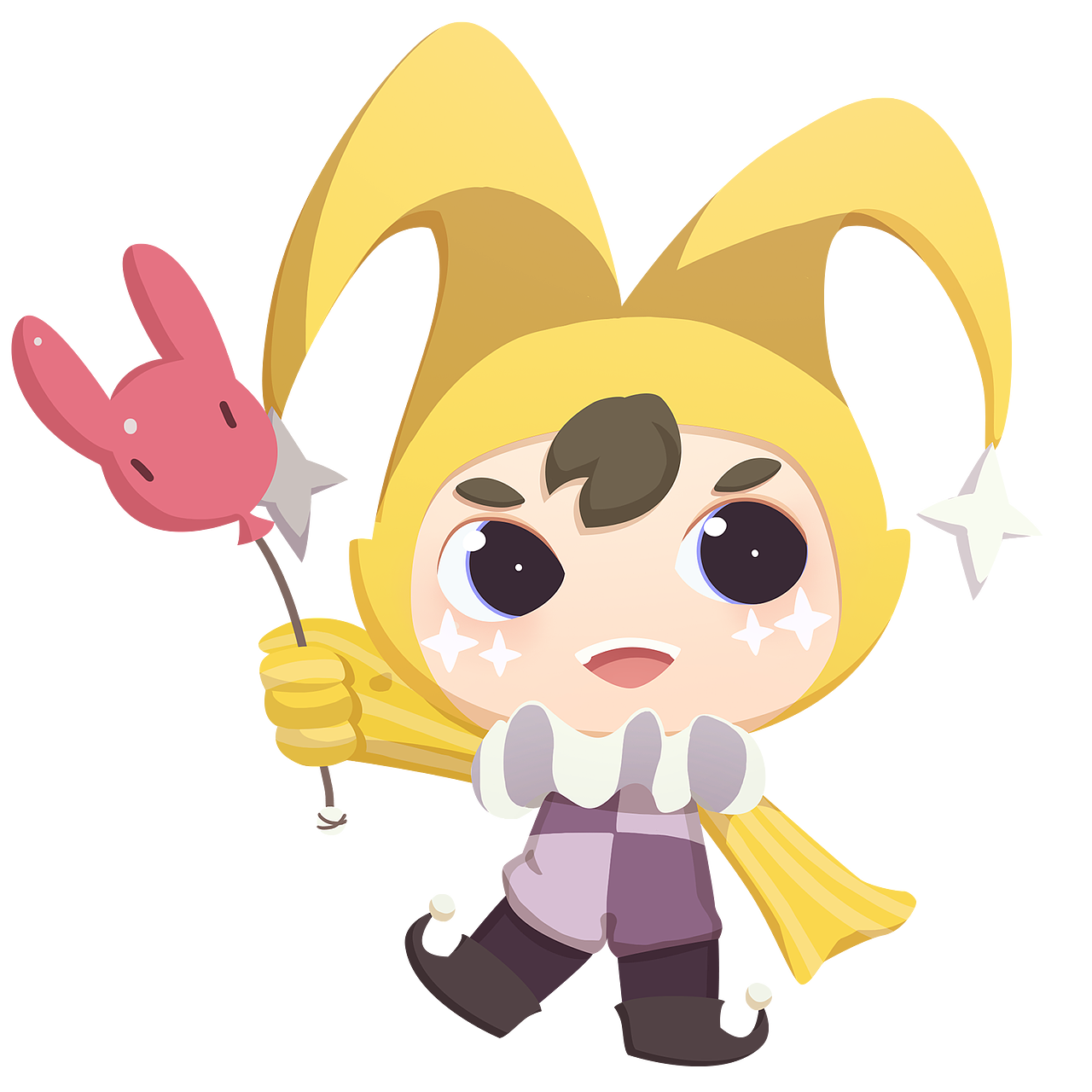 扁平风小精灵（图ZMjc0OTA2NjEy） - IP形象 - 站酷设计师霜月洛洛原创素材 - 站酷ZCOOL