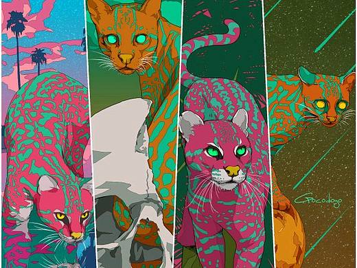 豹猫系列插画合集