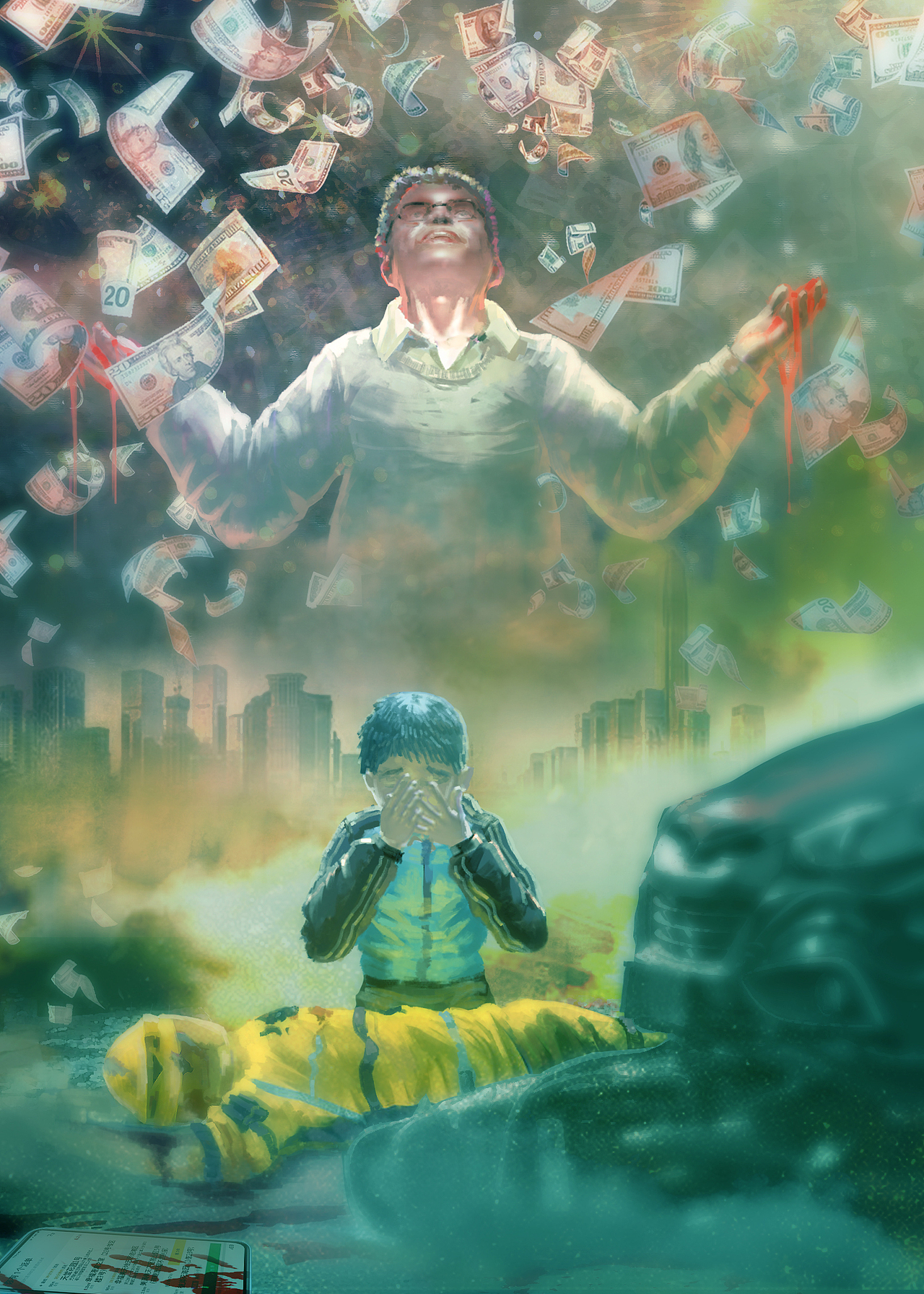 无奈的外卖员（图ZMjI4MzIxMzY0） - 创作习作 - 站酷设计师克雨原创素材 - 站酷ZCOOL