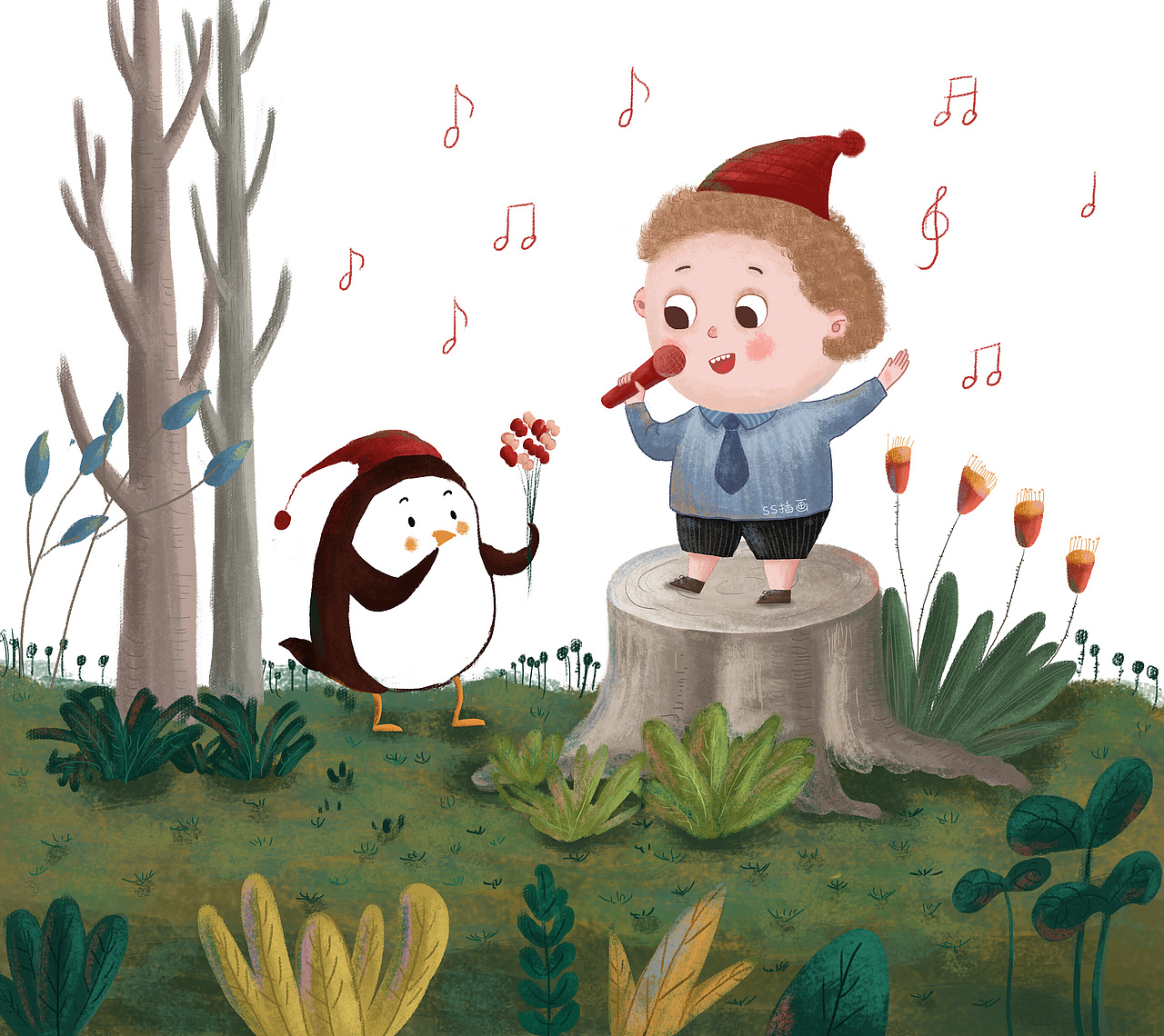 儿童插画-用画画的方式记录宝贝的成长