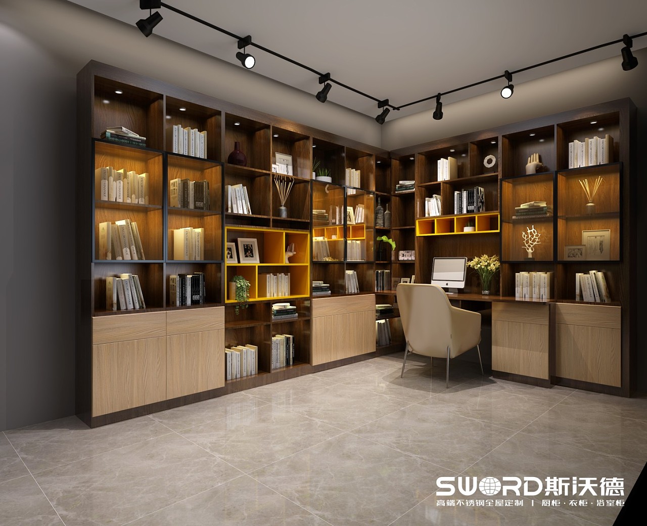 斯沃德不锈钢书柜定制
