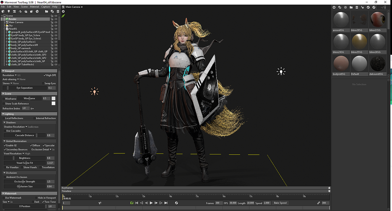 临光 明日方舟同人3D模型 实时渲染（图ZMjEzNDY3MDAw） - 人物/生物 - 站酷设计师Aniraiden原创素材 - 站酷ZCOOL
