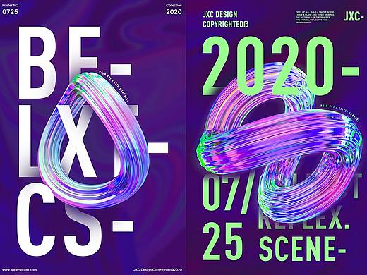 8月C4D海报作品&Momentor练习