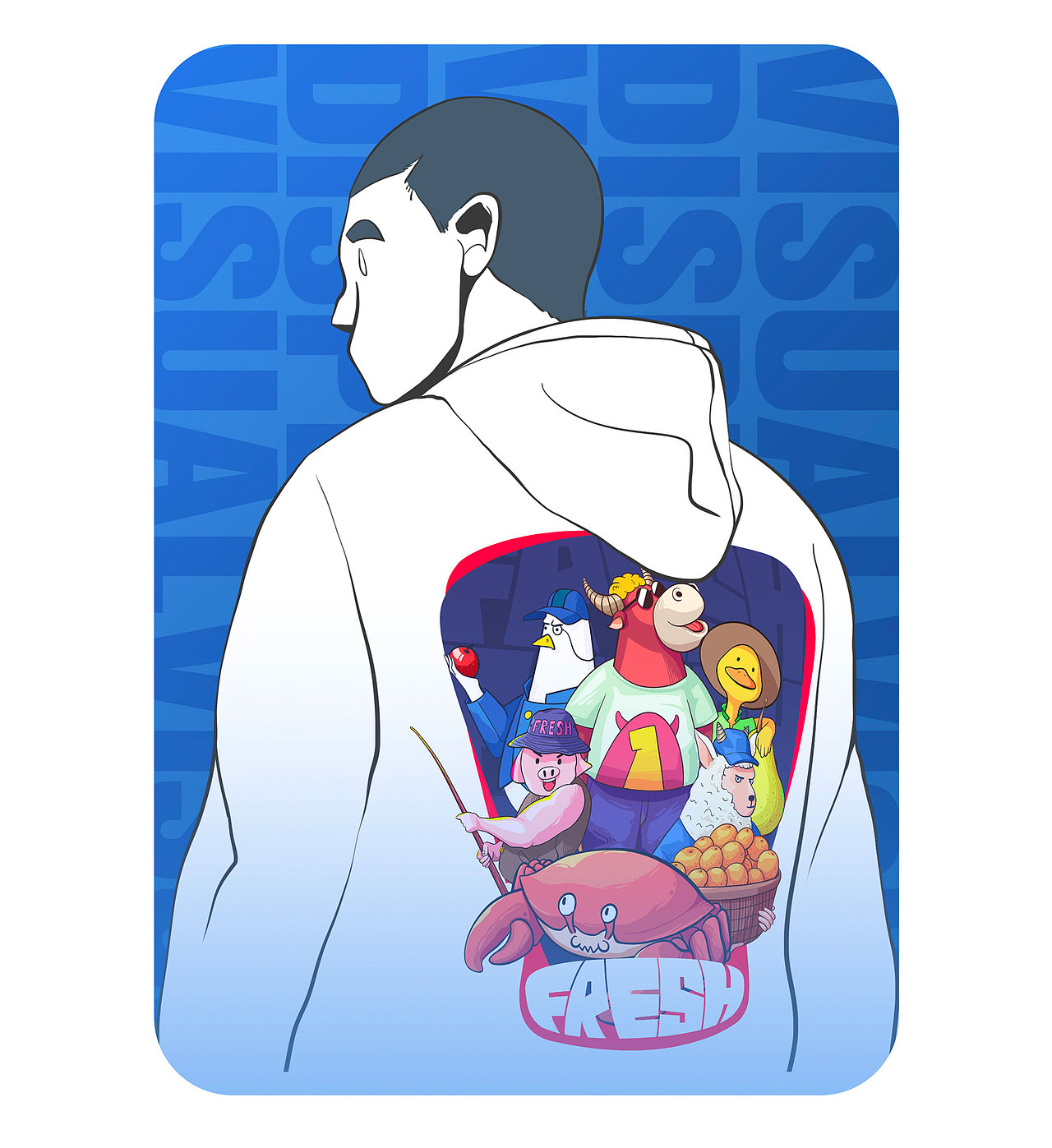 京东生鲜618文创周边（图ZMjM0MTQwMjMy） - IP形象 - 站酷设计师0帽子0原创素材 - 站酷ZCOOL