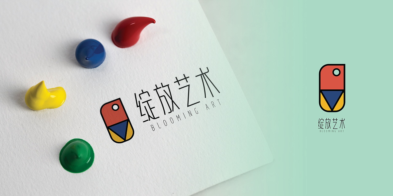 绽放艺术品牌logo设计