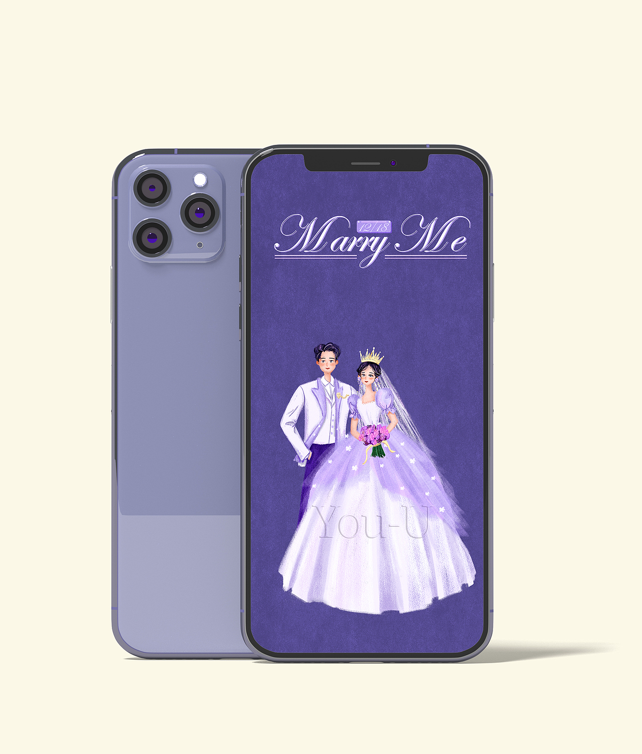 情侣婚礼插画|手绘【婚纱照】|婚庆人物设计新郎新娘