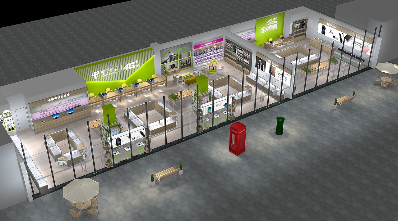 中国电信万达营业厅设计（图ZODAxNTUxMTY=） - 家装设计 - 站酷设计师空间设研所原创素材 - 站酷ZCOOL