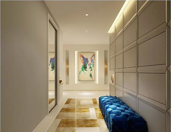 建业森林半岛200平方现代风格大平层装修效果图欣赏---玄关