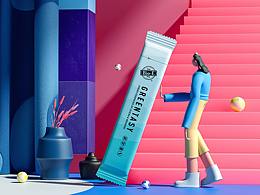 C4D RS3.0红移渲染器 19年汇总作品 电商产品创意场景