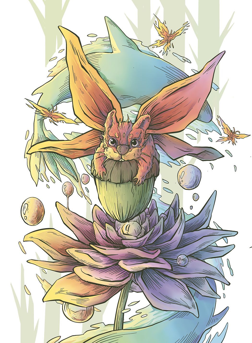 逾现之森-《花翼鼠与泡泡莲》