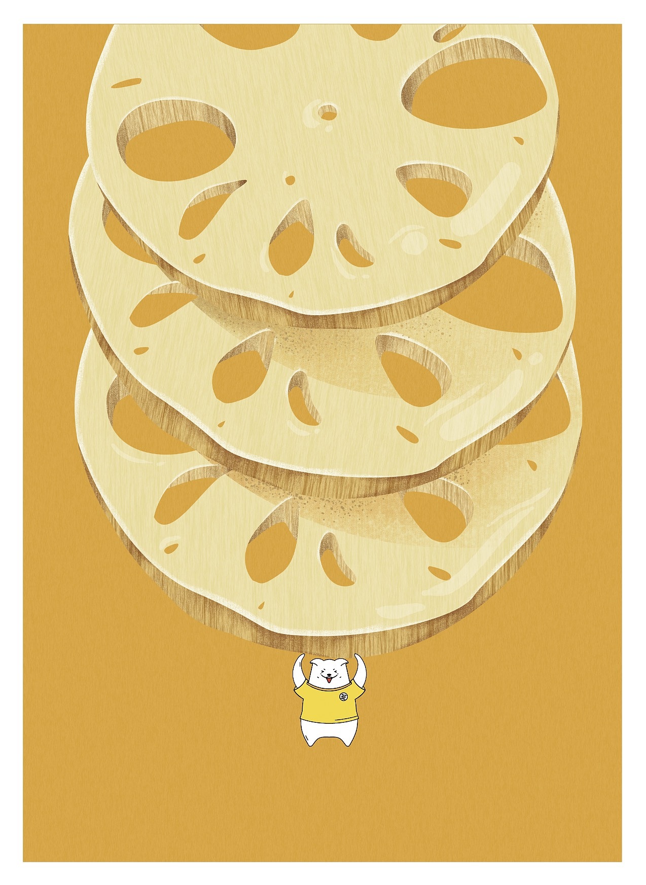 小黄签川味串串屋墙绘插画