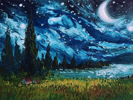 【油畫棒】安美鯨（個人主頁-ZNDc0MjEwODA=） - 繪畫 - 站酷設(shè)計師Palette潘Sir原創(chuàng)素材 - 站酷ZCOOL