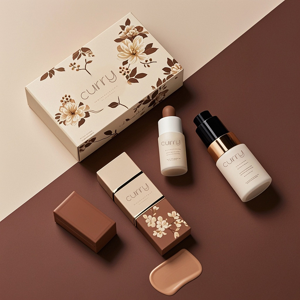 咖色系列，美妆包装设计（图ZMzc0ODk1NTk2） - AI作品 - 站酷设计师朴素的老汉原创素材 - 站酷ZCOOL