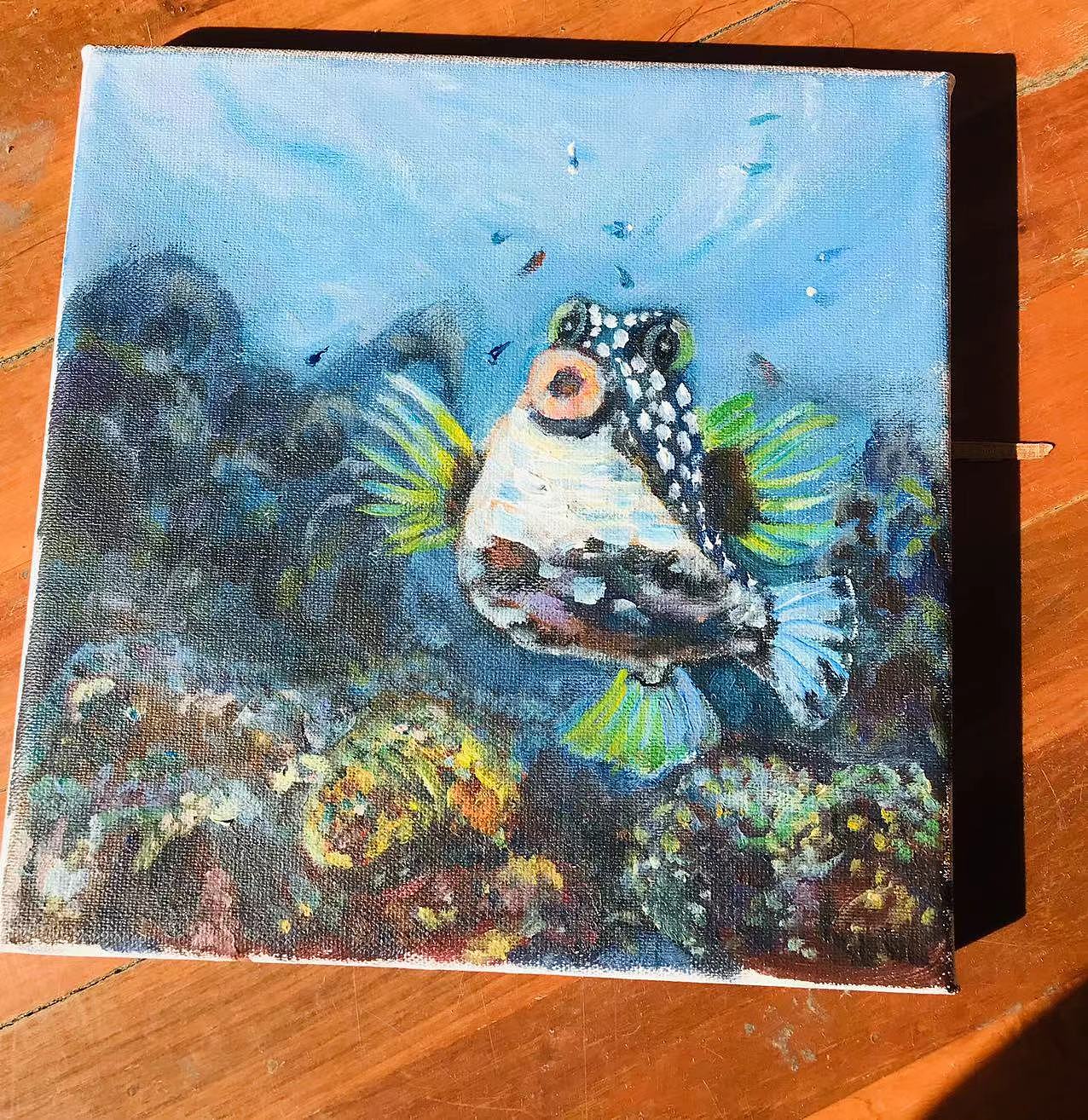 海底兴奋的小丑鱼