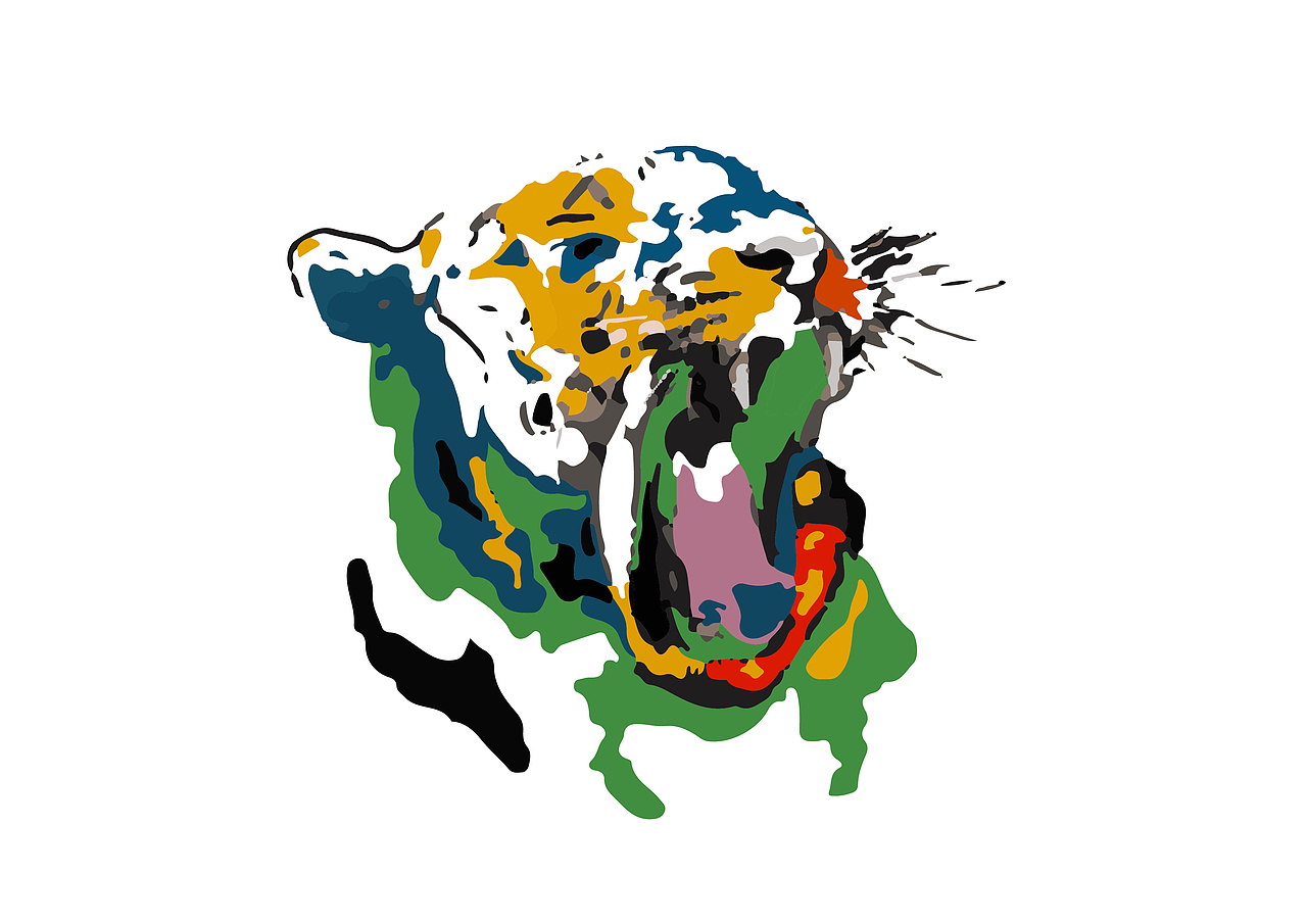 波普插图画动物矢量