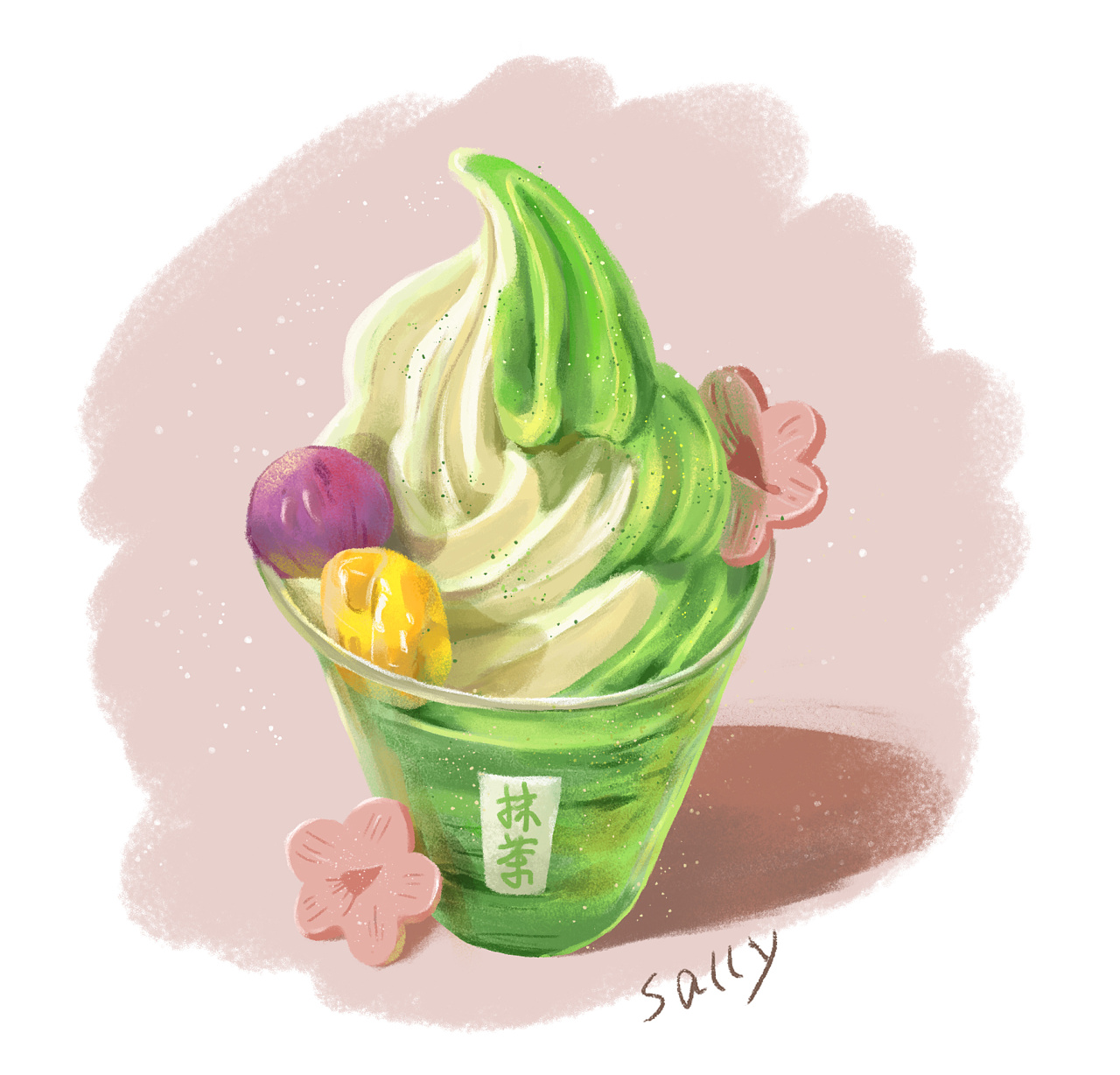 可爱冰淇淋插画矢量素材_素材公社_tooopen.com