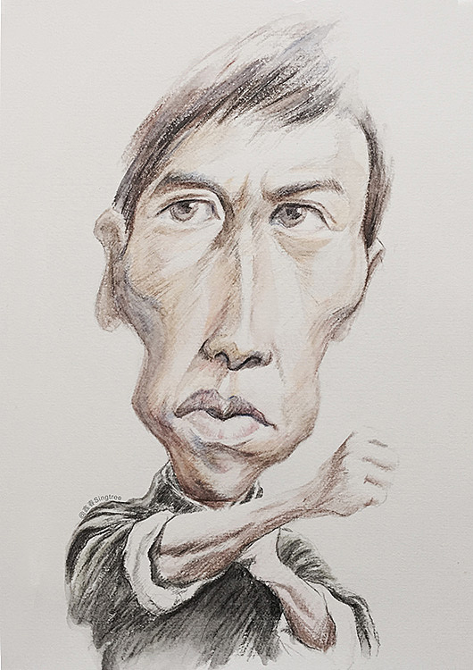 鑫春漫画脸书|之功夫明星系列06-甄子丹