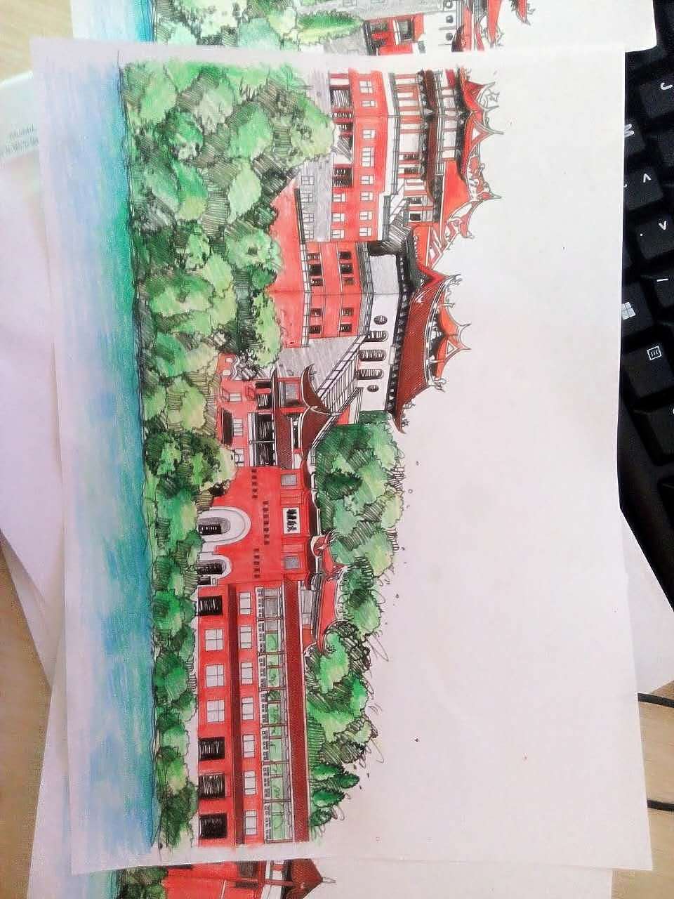 湄洲岛手绘明信片 禁止任何使用|插画|商业插画|n牙牙n - 原创作品