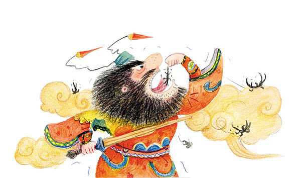 中华传统节日系列之春节篇《实习小门神》（图ZMTEzMDM3NDQ0） - 儿童插画 - 站酷设计师點一點123原创素材 - 站酷ZCOOL