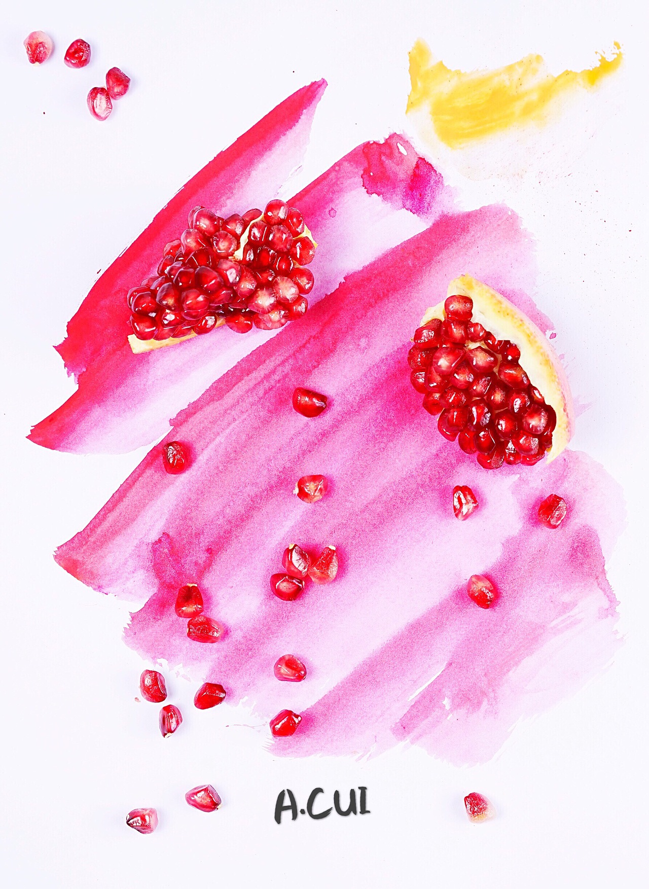 食物 水彩,有不一样的色彩.