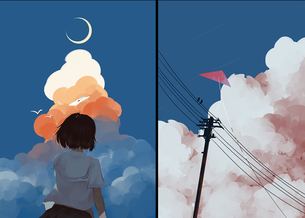 昔日- #青春答卷2018#|插画|艺术插画|linfeng7 - 原创作品 - 站酷