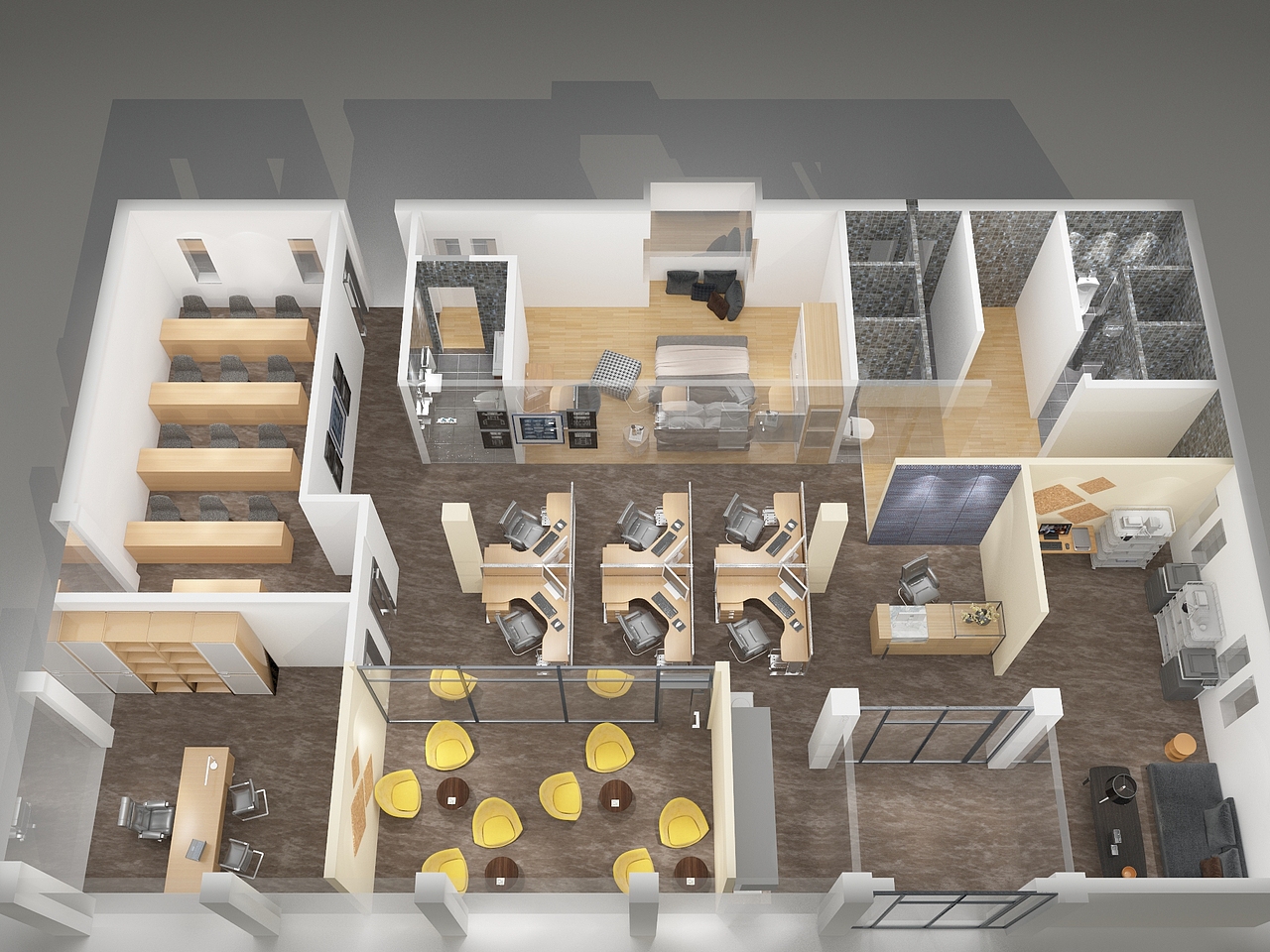 大学作品总结【室内3d渲染 室内分析】|空间|家装设计|唔饮茶_原创