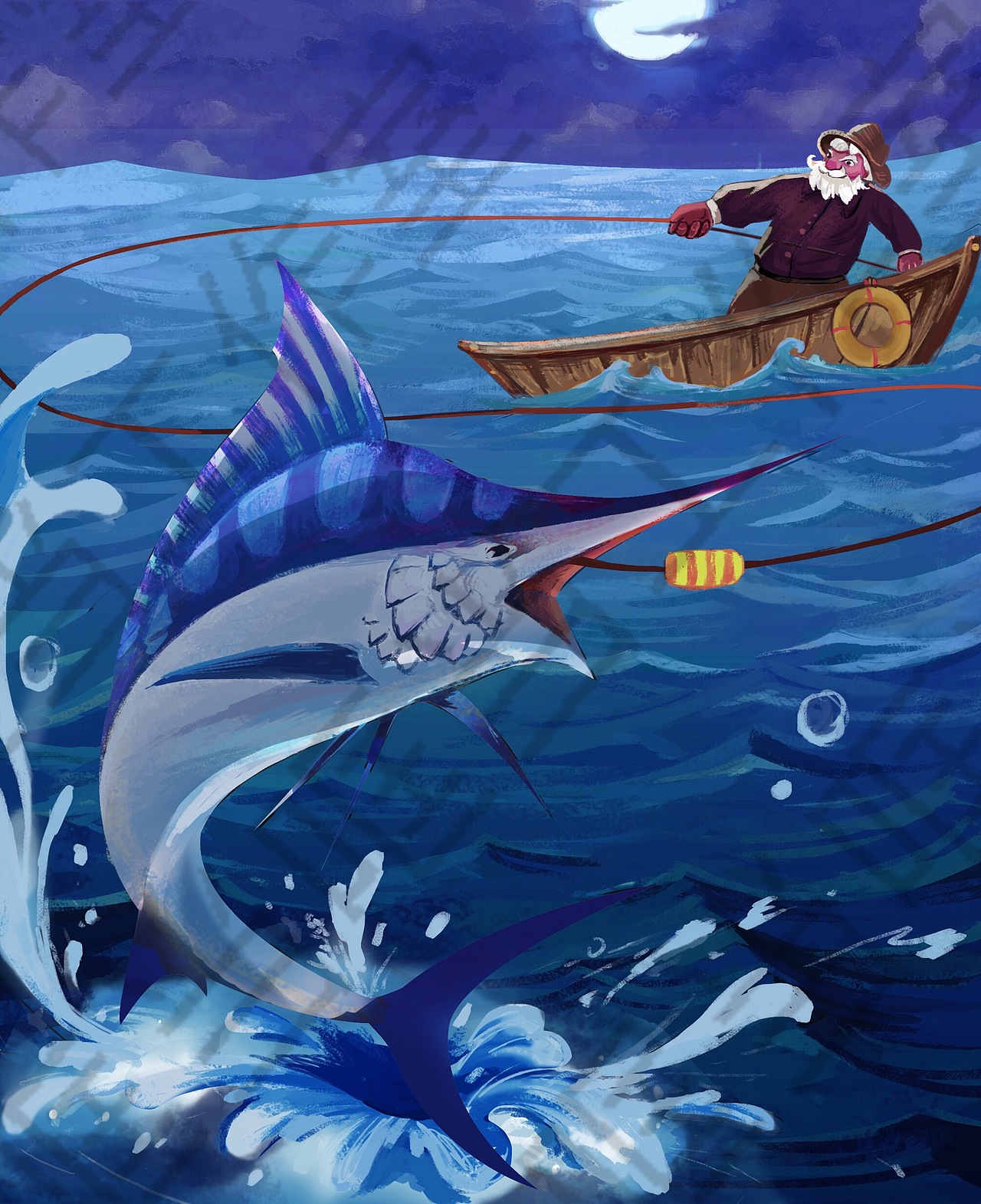 工作室绘本作品3 《老人与海》