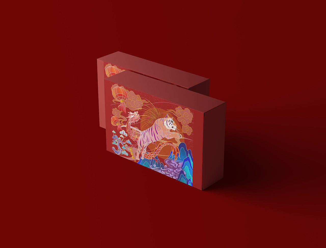 龙腾虎跃迎新年（图ZMjg0MjQxMjg4） - 商业插画 - 站酷设计师Z99804003原创素材 - 站酷ZCOOL