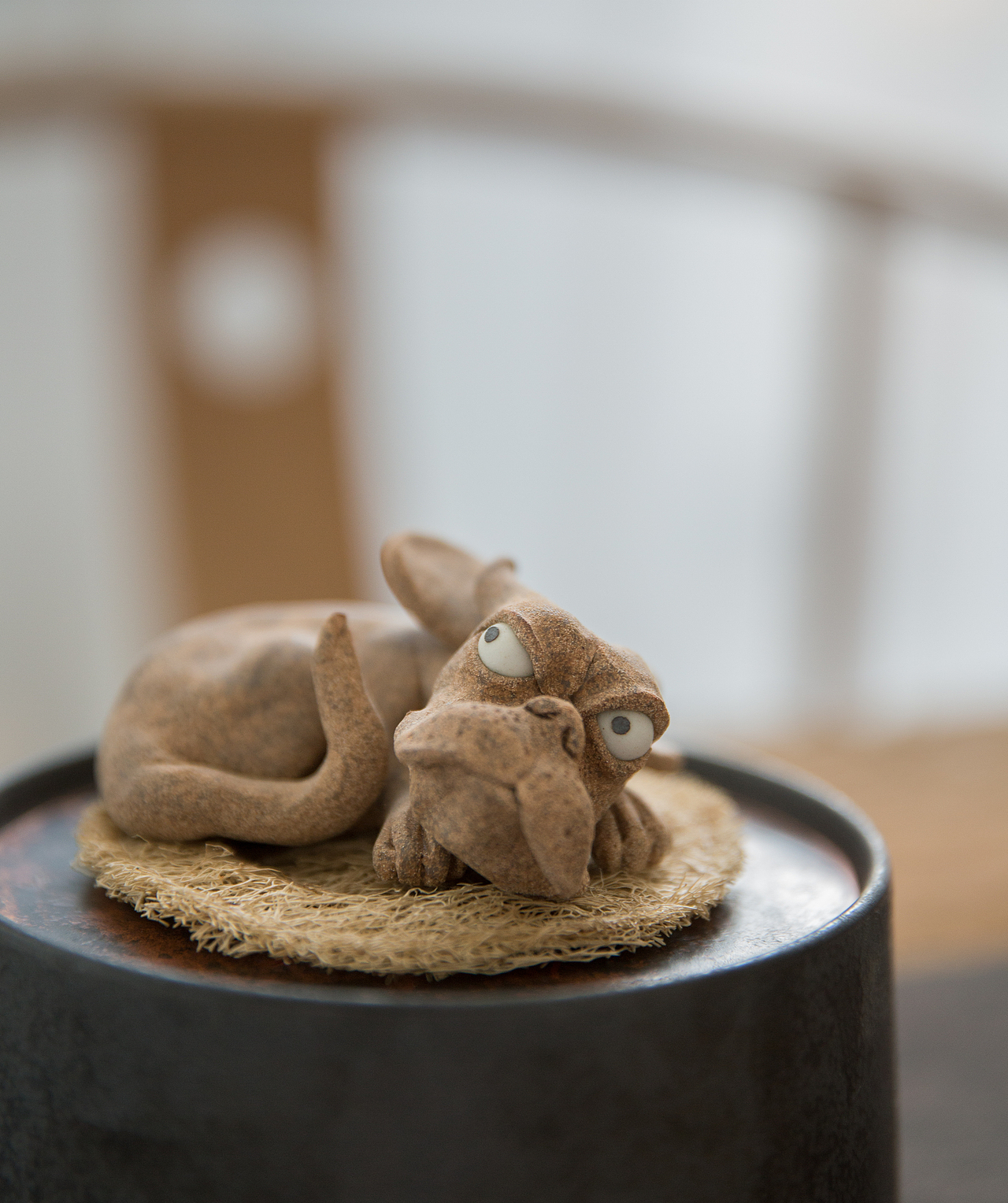 器十二景德镇捏雕十二生肖狗茶宠摆件