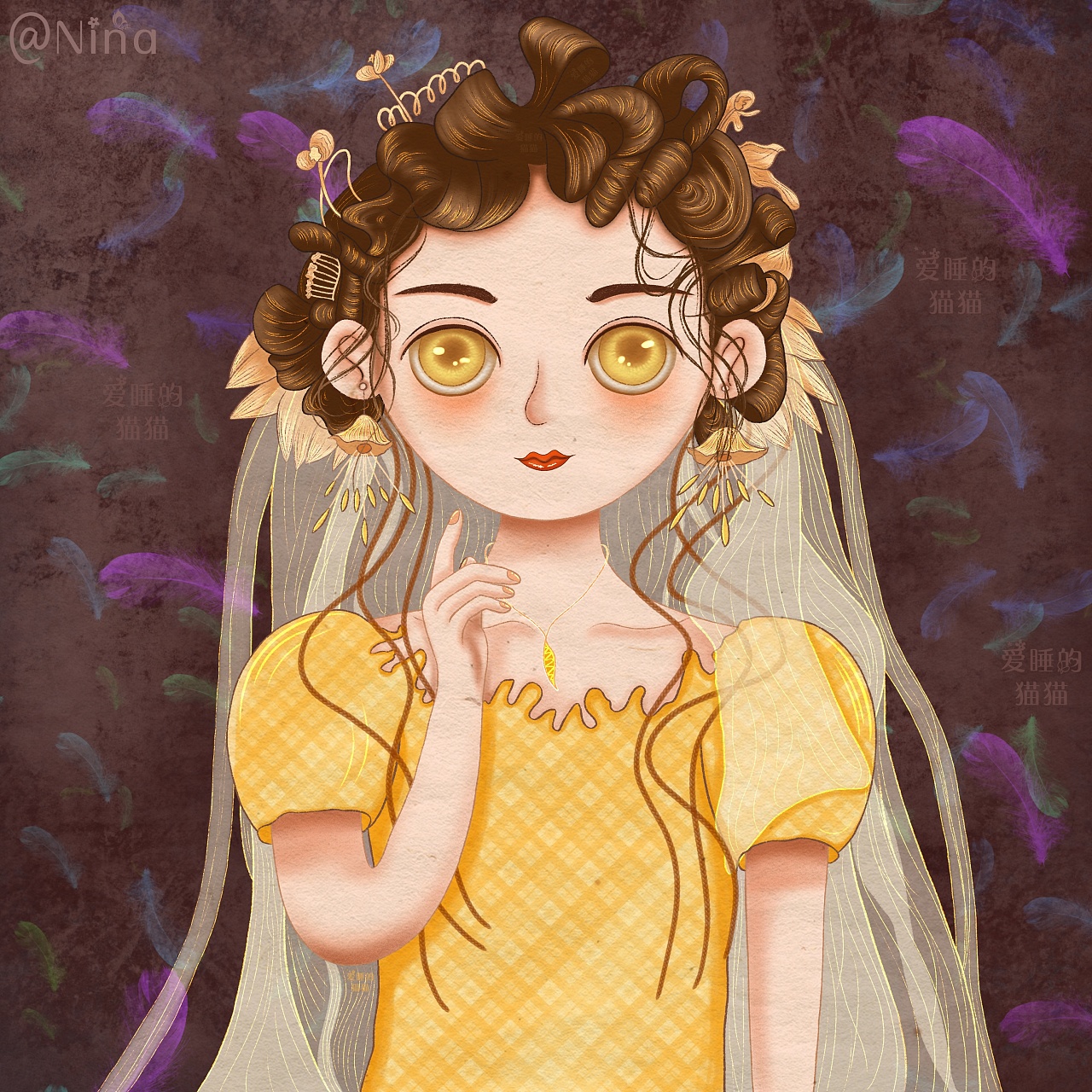 头纱姑娘|插画|创作习作|爱睡的猫猫 - 原创作品 - 站酷 (zcool)