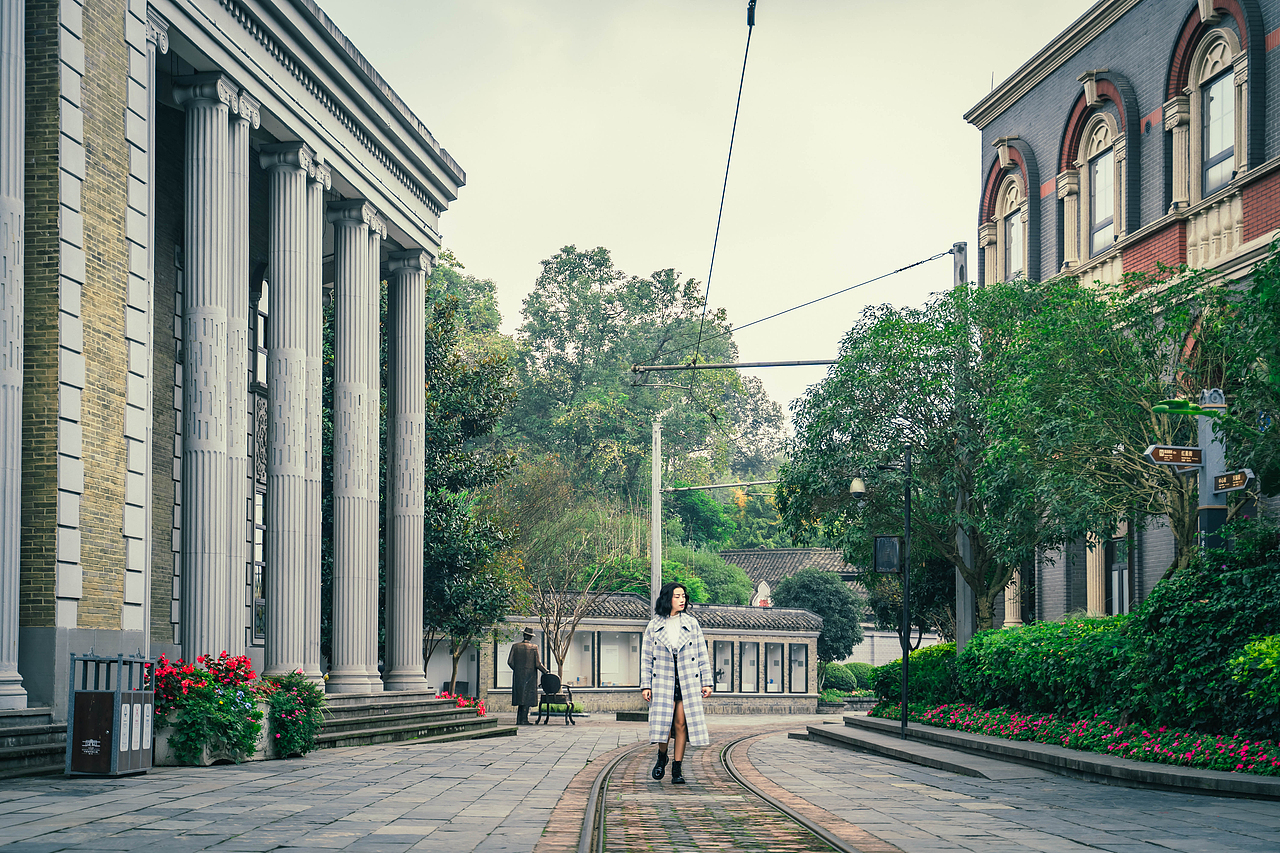 记安仁古镇阳光明媚的一天