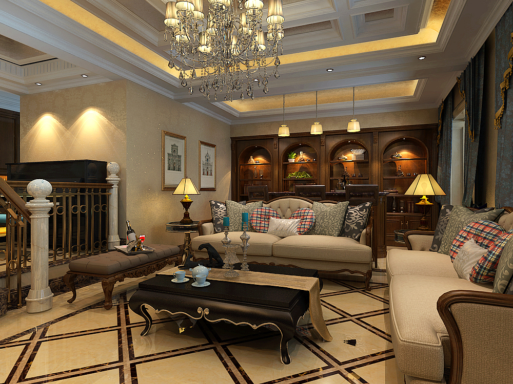 【保定梵壹装饰】国赫300平欧式风格案例赏析（图ZMjMzODEyNzYw） - 家装设计 - 站酷设计师保定梵壹装饰原创素材 - 站酷ZCOOL