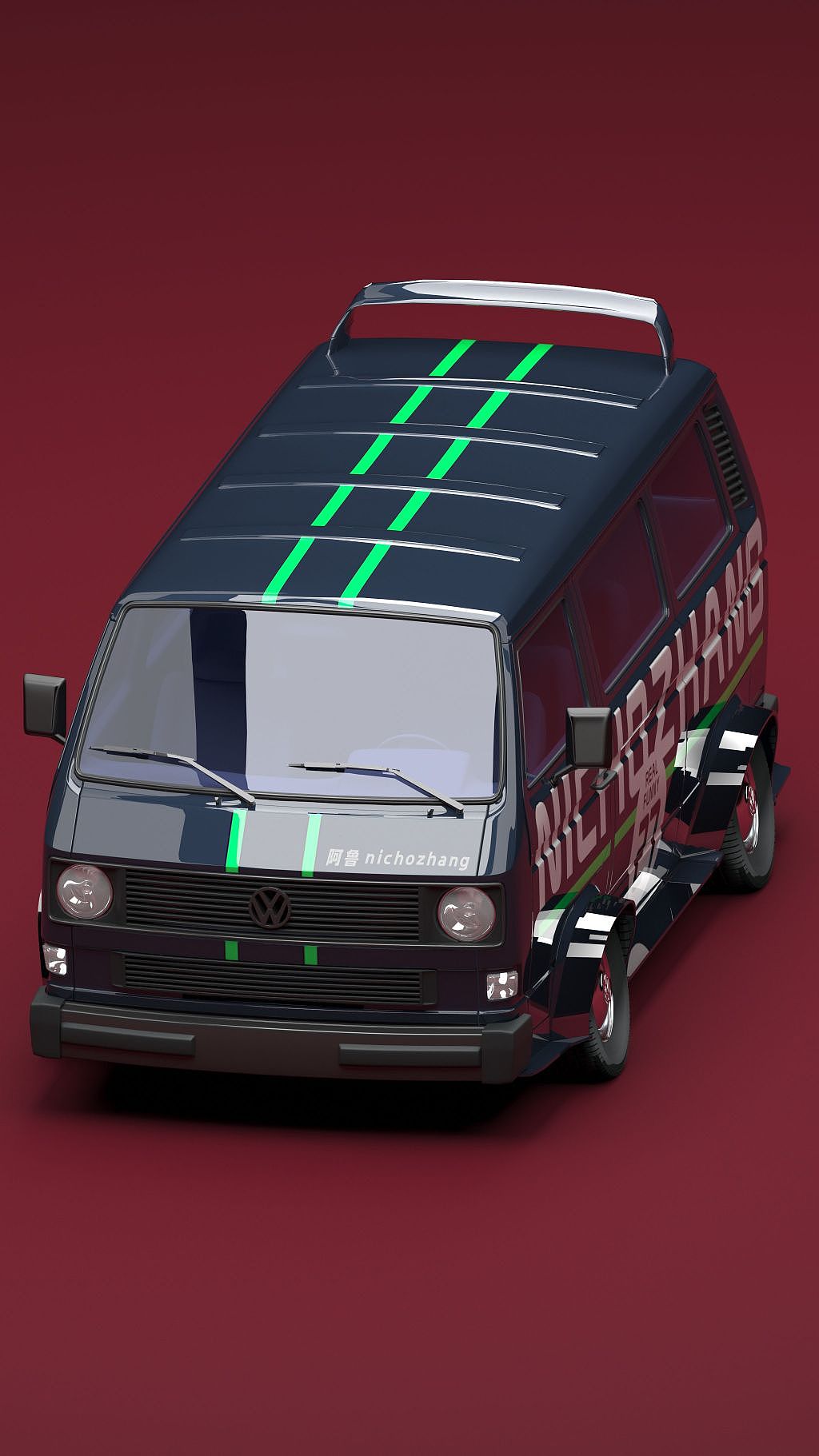 大众t3黑化改装jdm方案