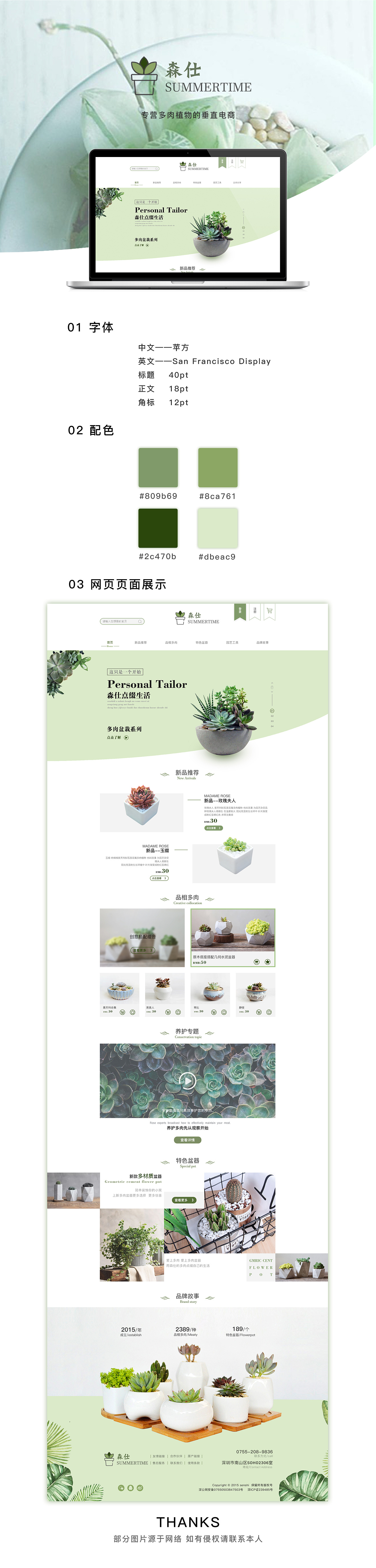 多肉植物网页设计